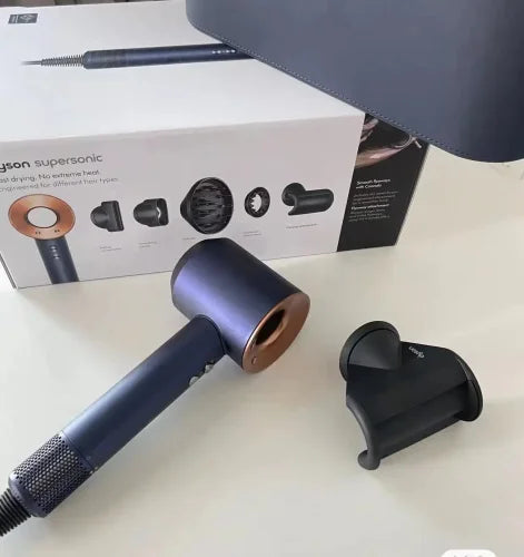 Dyson Supersonic PREMIUM Dryer With Leather box| Prussian Blue, Copper